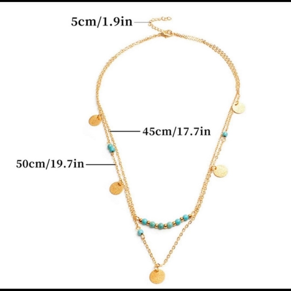 Gold Boho Beaded Necklace - Picture 4 of 4